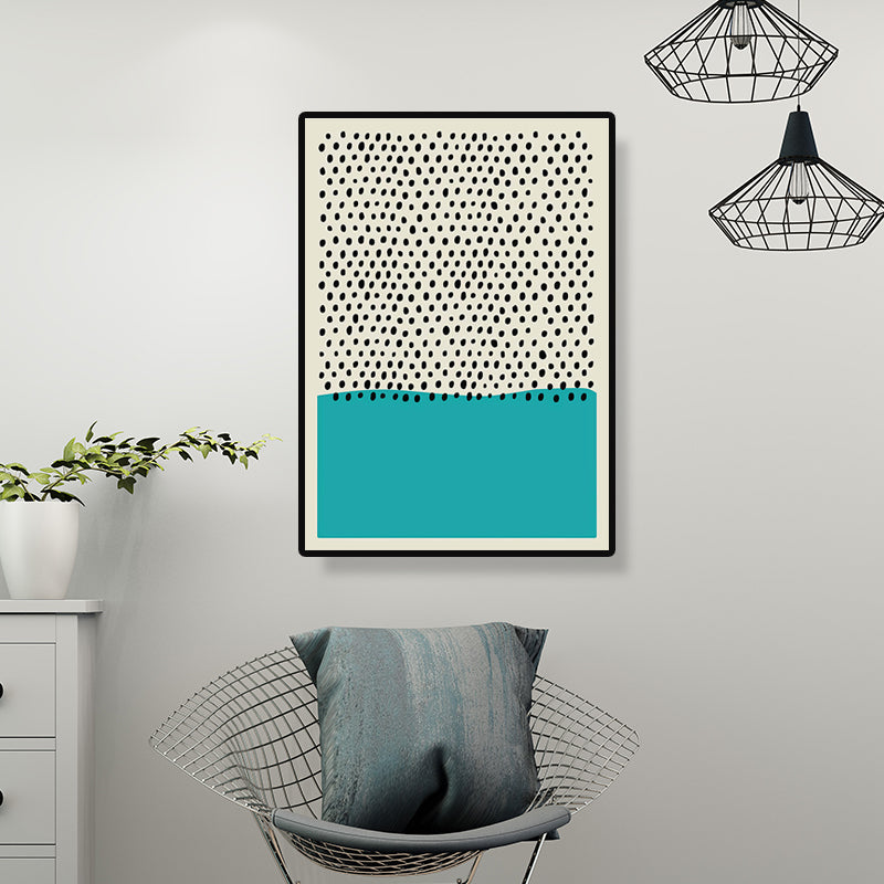 Scandinavian Geometric Canvas Light Color Wall Art Decor for Parlor, Multiple Size Options Blue Clearhalo 'Arts' 'Canvas Art' 1690546