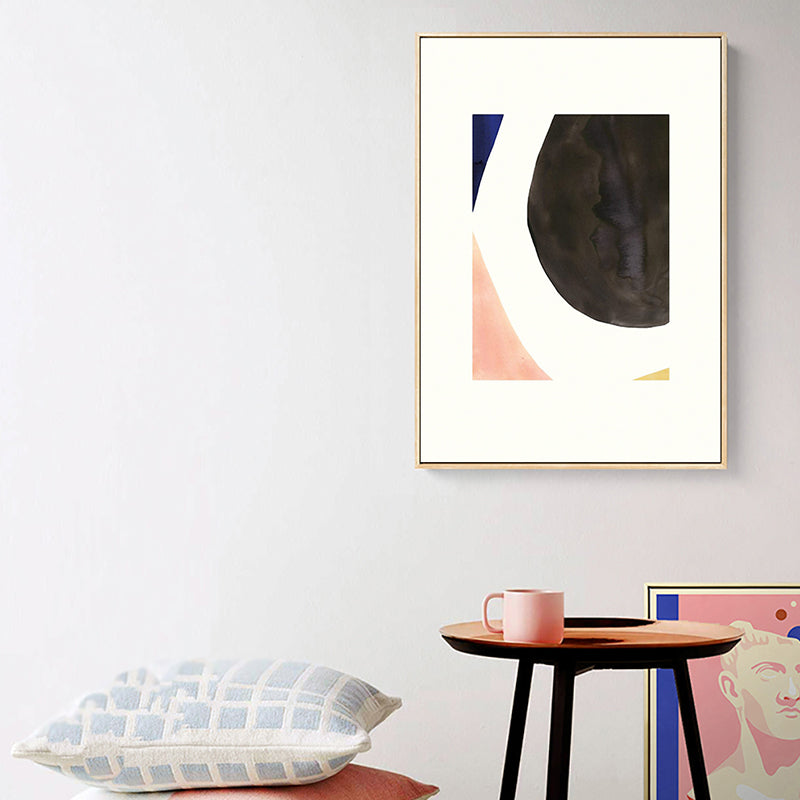 Decoración de pared de patrón abstracto irregular para dormitorio en color pastel, tamaños múltiples