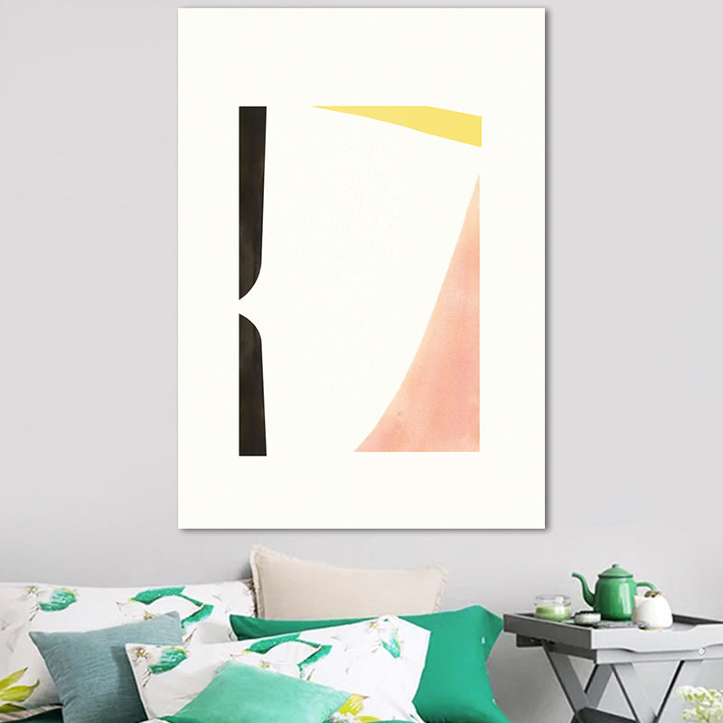 Irregular Abstract Pattern Wall Decor for Bedroom in Pastel Color, Multiple Sizes White Clearhalo 'Arts' 'Canvas Art' 1690669