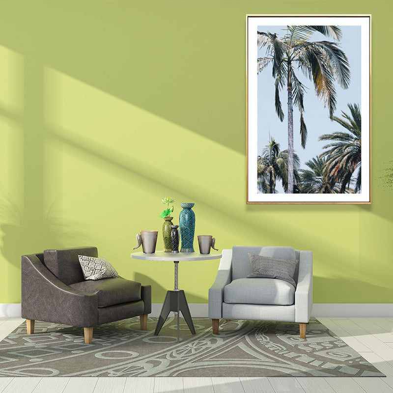Green Coastal Canvas Wall Art Relaxing Palm Tree Paintings for Parlor, Multiple Sizes Green Clearhalo 'Art Gallery' 'Canvas Art' 'Coastal Art Gallery' 'Nautical' Arts' 1690694