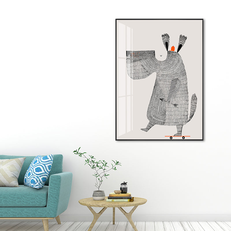 Children's Art Wild Animal Canvas Pastel Color Baby Bedroom Wall Decor, Multiple Sizes Available Clearhalo 'Art Gallery' 'Canvas Art' 'Kids' Arts' 1690749