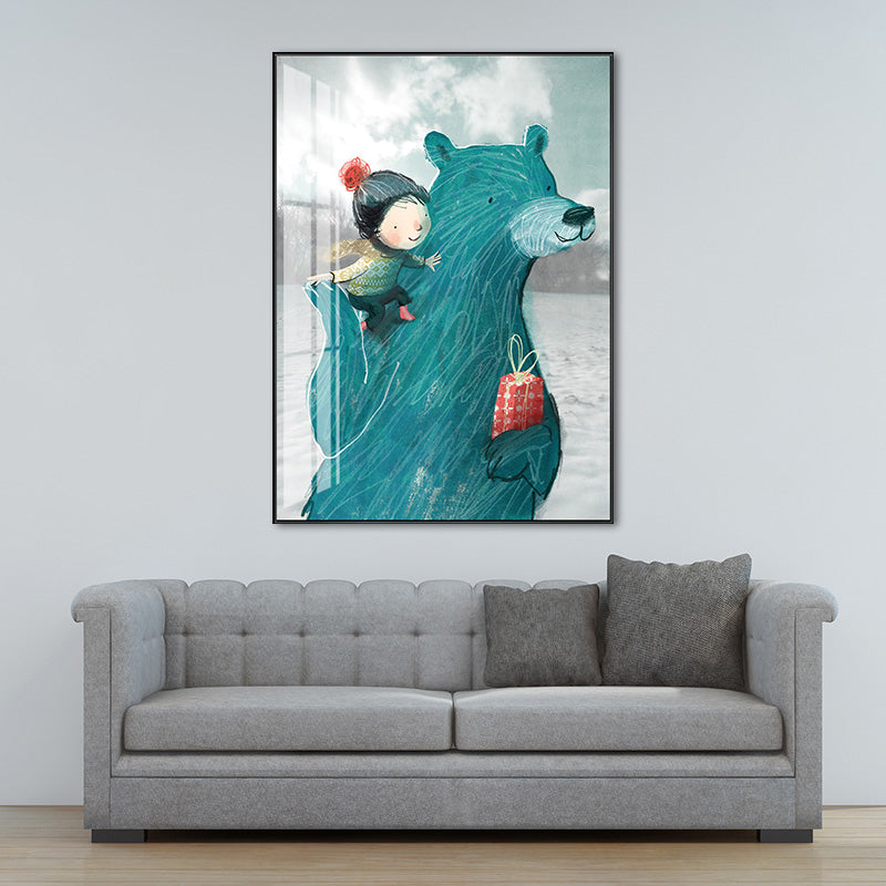 Children's Art Wild Animal Canvas Pastel Color Baby Bedroom Wall Decor, Multiple Sizes Available Clearhalo 'Art Gallery' 'Canvas Art' 'Kids' Arts' 1690756