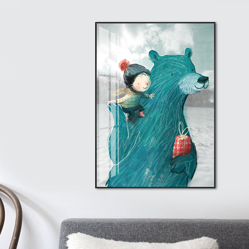 Children's Art Wild Animal Canvas Pastel Color Baby Bedroom Wall Decor, Multiple Sizes Available Clearhalo 'Art Gallery' 'Canvas Art' 'Kids' Arts' 1690757