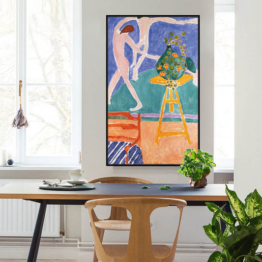 Henri Matisse Dance Painting in Green Canvas Print Wall Art Decor for Dining Room Green Clearhalo 'Art Gallery' 'Canvas Art' 'Contemporary Art Gallery' 'Modern' Arts' 1690766