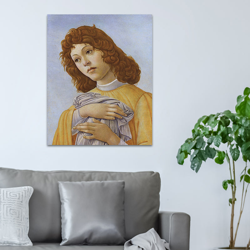 Vintage Figure Painting Wall Art Pastel Color Textured Canvas Print for House Interior Clearhalo 'Arts' 'Canvas Art' 1690804