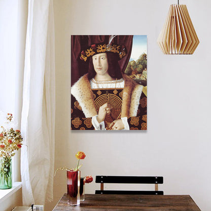 Vintage Figure Painting Wall Art Pastel Color Textured Canvas Print for House Interior Brown Clearhalo 'Arts' 'Canvas Art' 1690809