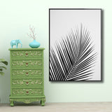 Palm Leave Wrapped Canvas for Living Room Plant Wall Art Print Black for Home Decor Black Design 1 Clearhalo 'Art Gallery' 'Canvas Art' 'Contemporary Art Gallery' 'Modern' Arts' 1690844