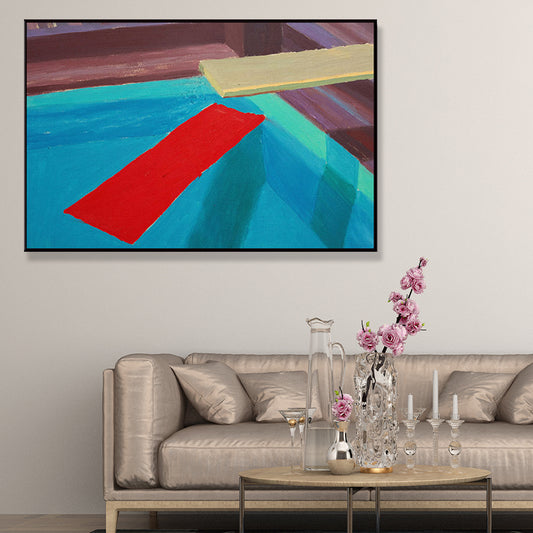 Textured Diving Platform Wall Decor Canvas Contemporary Style Painting for Living Room Clearhalo 'Art Gallery' 'Canvas Art' 'Contemporary Art Gallery' 'Modern' Arts' 1690868