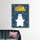 Cute Bear Wrapped Canvas Cartoon Decorative for Children Bedroom Wall Art Decor in Blue Clearhalo 'Art Gallery' 'Canvas Art' 'Kids' Arts' 1690978