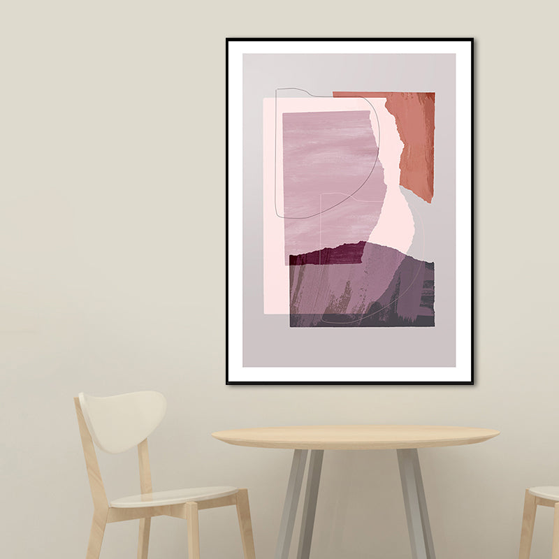 Overlapping Abstract Canvas Art Pastel Color Scandinavian Wall Decor for Living Room Clearhalo 'Arts' 'Canvas Art' 1691099