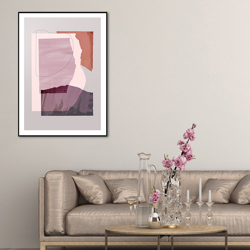 Lienzo abstracto superpuesto Arte pastel color escandinava decoración de pared para sala de estar