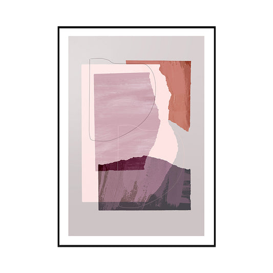 Overlapping Abstract Canvas Art Pastel Color Scandinavian Wall Decor for Living Room Clearhalo 'Arts' 'Canvas Art' 1691101