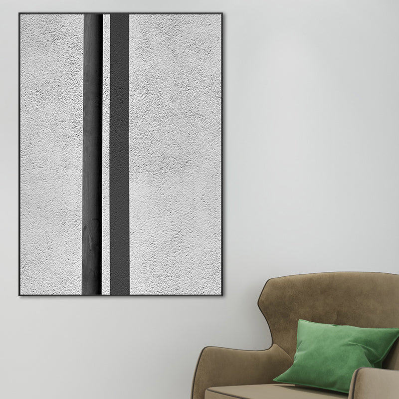Nordic Building Window Canvas Print Soft Color Textured Wall Art for Living Room