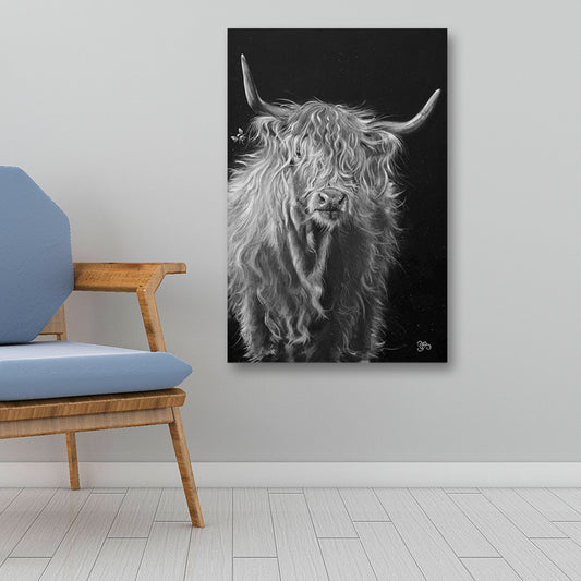 Yak Canvas Print Contemporary Textured Wall Art in Grey for House Interior Clearhalo 'Art Gallery' 'Canvas Art' 'Contemporary Art Gallery' 'Modern' Arts' 1691125