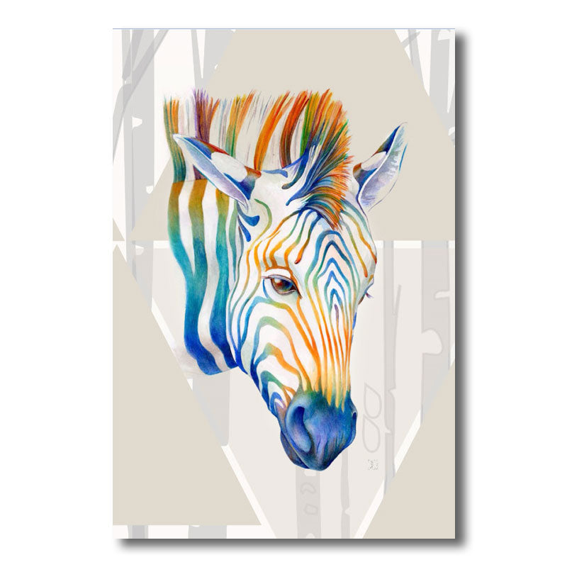 Colorful Wild Animal Wall Decor for Decoration Rustic Drawing Room Canvas Prints Clearhalo 'Art Gallery' 'Canvas Art' 'Kids' Arts' 1691170