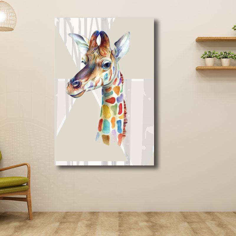 Colorful Wild Animal Wall Decor for Decoration Rustic Drawing Room Canvas Prints Clearhalo 'Art Gallery' 'Canvas Art' 'Kids' Arts' 1691180