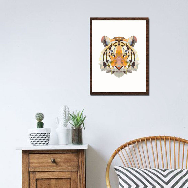 Orange Tiger Head Canvas Art Animal Classic for Decoration Wall Decor, Multiple Sizes Clearhalo 'Art Gallery' 'Canvas Art' 'Kids' Arts' 1691183