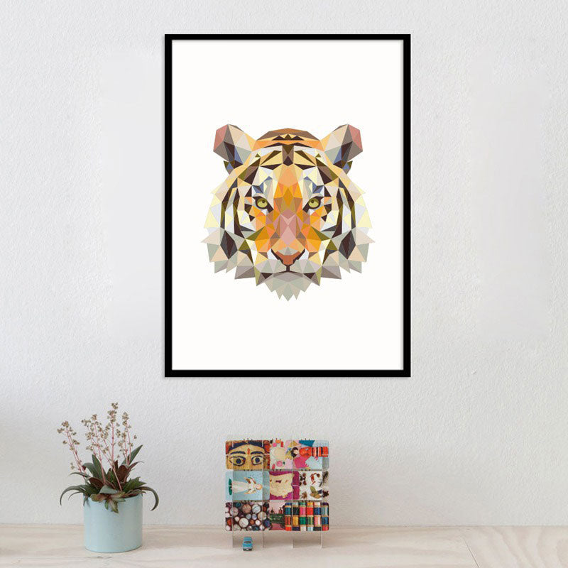 Orange Tiger Head Canvas Art Animal Classic for Decoration Wall Decor, Multiple Sizes Clearhalo 'Art Gallery' 'Canvas Art' 'Kids' Arts' 1691184