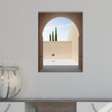 Building and Tree Wall Decor Contemporary Textured Canvas Print in Soft Color for Bedroom White Clearhalo 'Art Gallery' 'Canvas Art' 'Contemporary Art Gallery' 'Modern' Arts' 1691233