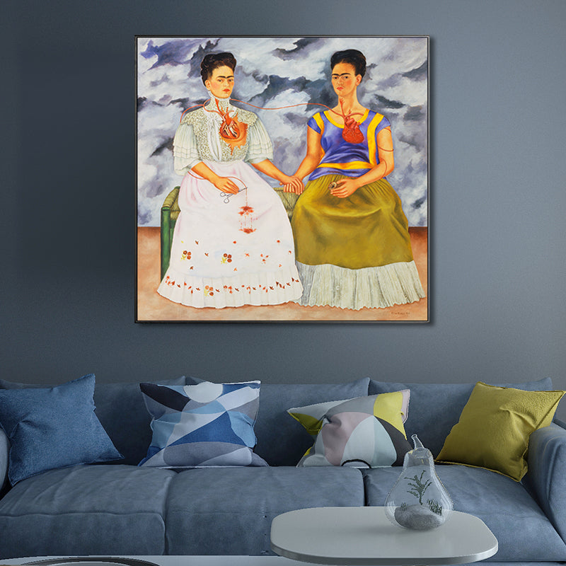 Textured Two Frida Painting Canvas Print Surrealism Style Wall Art for Living Room Clearhalo 'Arts' 'Canvas Art' 1691254