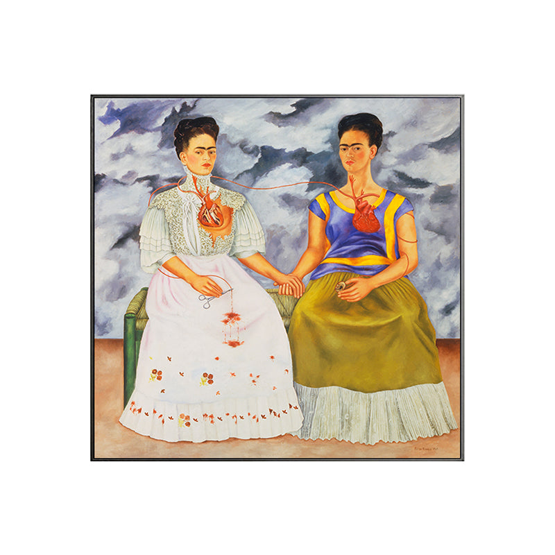 Textured Two Frida Painting Canvas Print Surrealism Style Wall Art for Living Room Clearhalo 'Arts' 'Canvas Art' 1691255