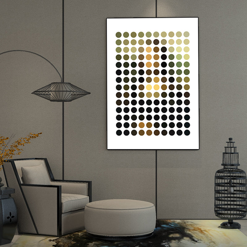 Nordic Geometric Wrapped Canvas Dark Color Decorative Wall Art Print for Drawing Room Clearhalo 'Arts' 'Canvas Art' 1691267