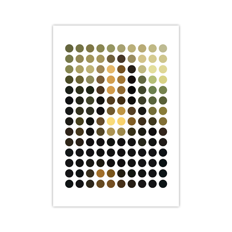 Nordic Geometric Wrapped Canvas Dark Color Decorative Wall Art Print for Drawing Room Clearhalo 'Arts' 'Canvas Art' 1691269