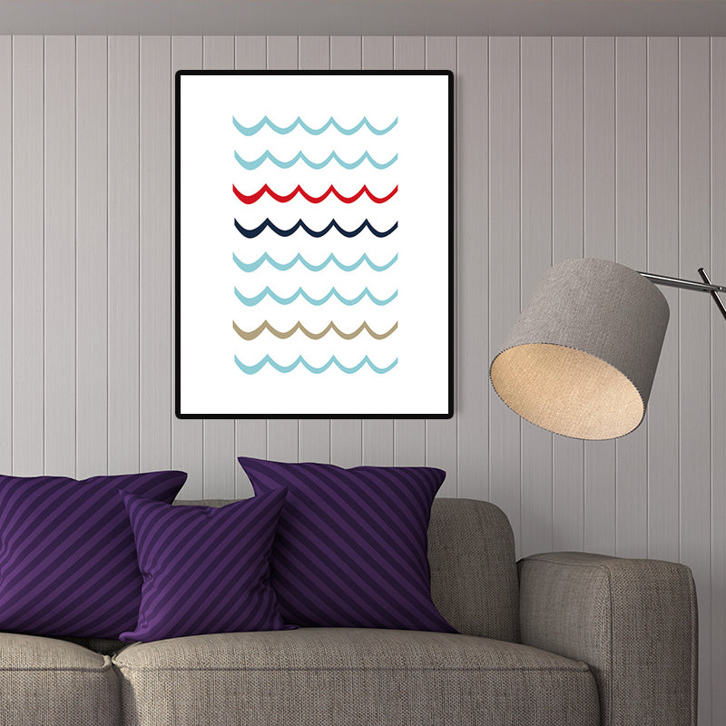 Scandinavian Nautical Element Wall Art Canvas Decorative Soft Color Painting for Guest Room Clearhalo 'Arts' 'Canvas Art' 1691271