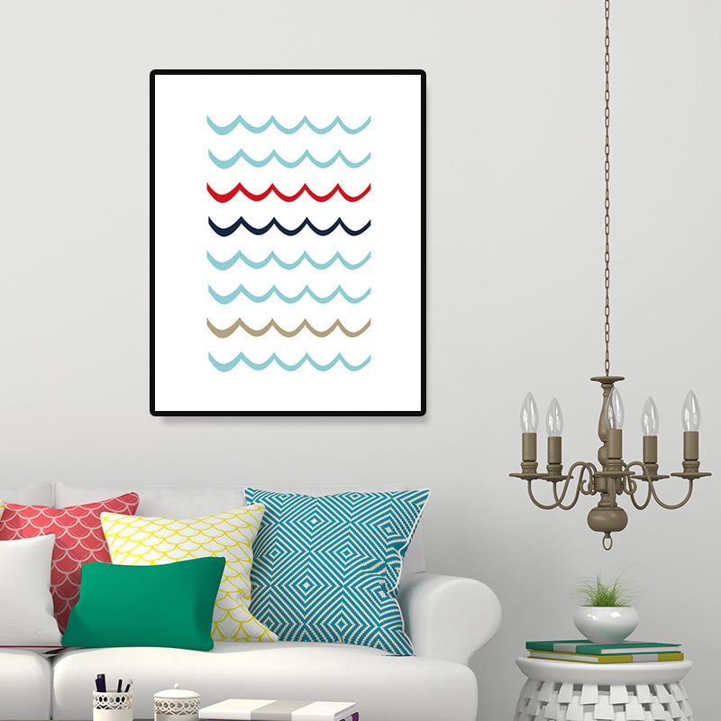 Scandinavian Nautical Element Wall Art Canvas Decorative Soft Color Painting for Guest Room Clearhalo 'Arts' 'Canvas Art' 1691272