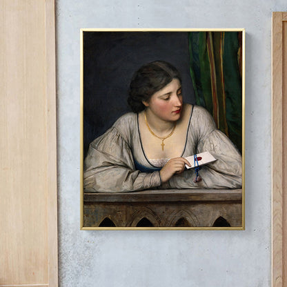 Vintage Figure Oil Painting Canvas House Interior Wall Art Decor in Pastel Color White Clearhalo 'Arts' 'Canvas Art' 1691310