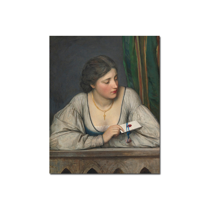 Vintage Figure Oil Painting Canvas House Interior Wall Art Decor in Pastel Color Clearhalo 'Arts' 'Canvas Art' 1691313