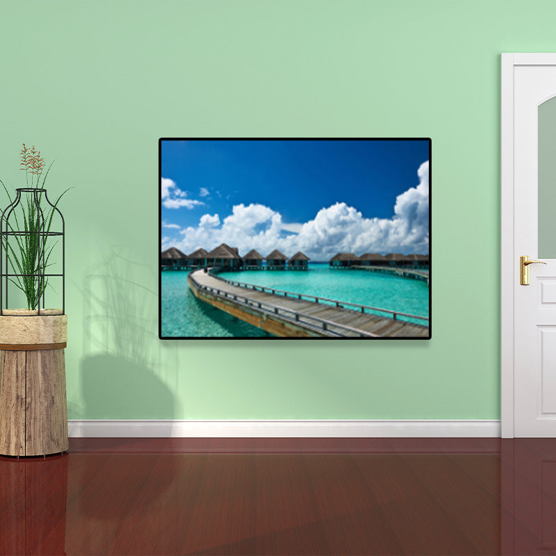 Light Color Scenery Wrapped Canvas Home Wall Art Decor for Bedroom, Multiple Sizes Clearhalo 'Art Gallery' 'Canvas Art' 'Contemporary Art Gallery' 'Modern' Arts' 1691524