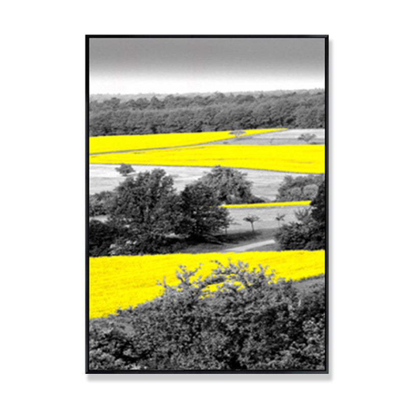 Yellow Forest Canvas Prints Decorative Countryside for Living Room Wall Art Decor Clearhalo 'Art Gallery' 'Canvas Art' 'Country Art Gallery' 'French Country' 'Rustic' Arts' 1691595