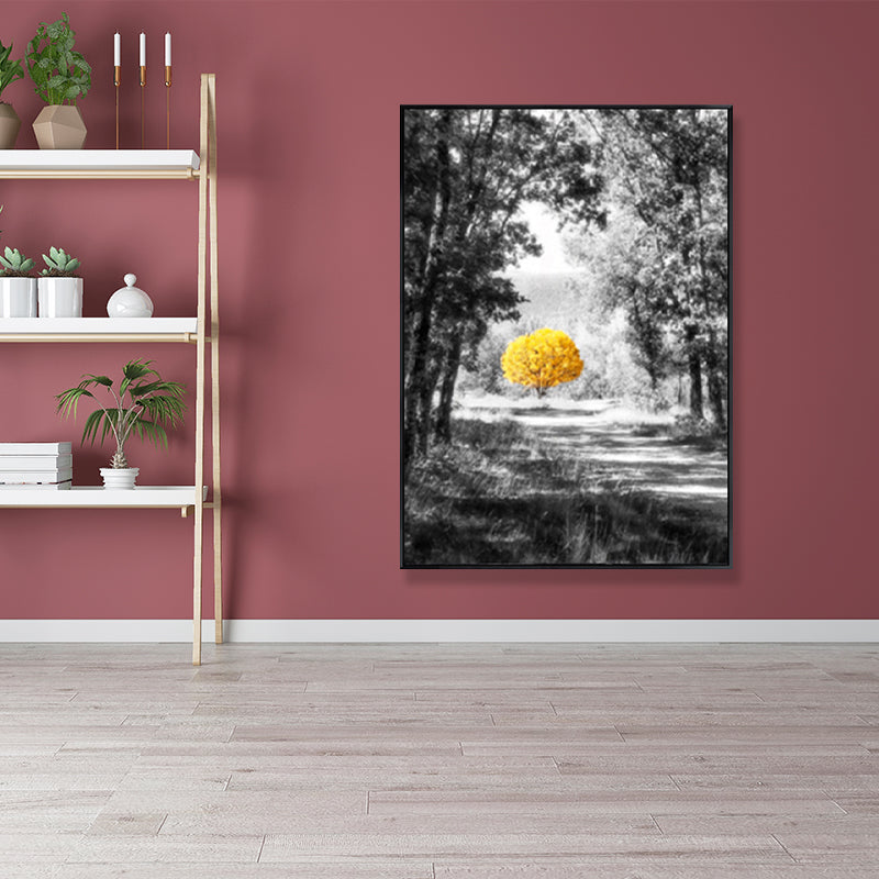 Yellow Forest Canvas Prints Decorative Countryside for Living Room Wall Art Decor Clearhalo 'Art Gallery' 'Canvas Art' 'Country Art Gallery' 'French Country' 'Rustic' Arts' 1691600