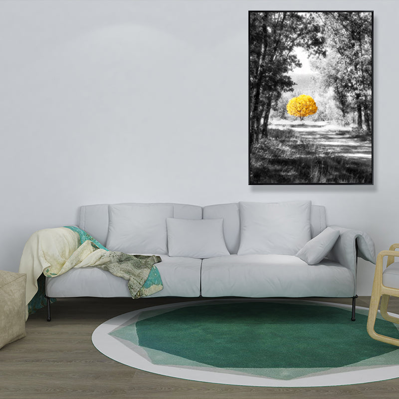 Yellow Forest Canvas Prints Decorative Countryside for Living Room Wall Art Decor Clearhalo 'Art Gallery' 'Canvas Art' 'Country Art Gallery' 'French Country' 'Rustic' Arts' 1691601