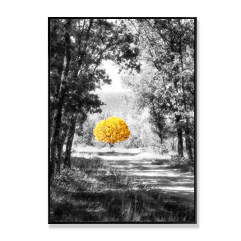 Yellow Forest Canvas Prints Decorative Countryside for Living Room Wall Art Decor Clearhalo 'Art Gallery' 'Canvas Art' 'Country Art Gallery' 'French Country' 'Rustic' Arts' 1691602
