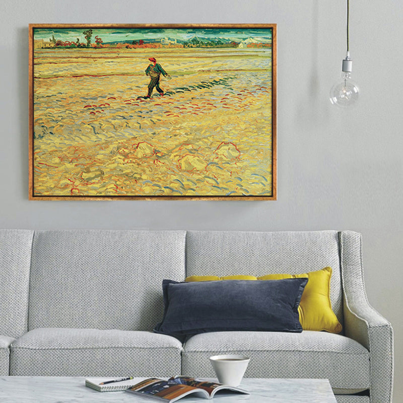 Hiking Man Canvas Textured Rustic Style for Boys Bedroom Wall Decor, Multiple Sizes Clearhalo 'Art Gallery' 'Canvas Art' 'Country Art Gallery' 'French Country' 'Rustic' Arts' 1691700