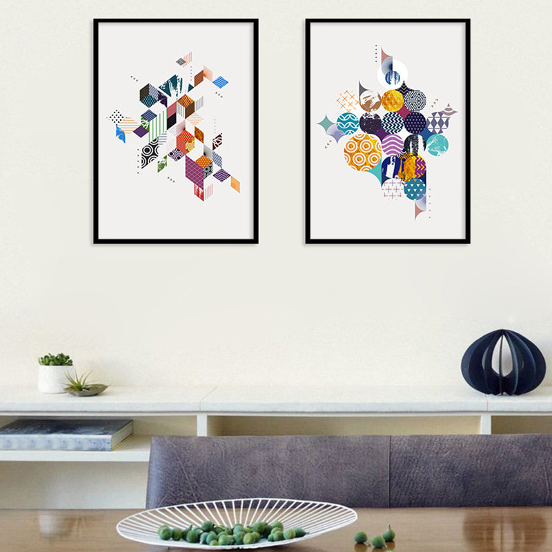 Nordic Geometry Wall Decor for Drawing Room Canvas Art in Colorful, Multiple Sizes Clearhalo 'Arts' 'Canvas Art' 1691707