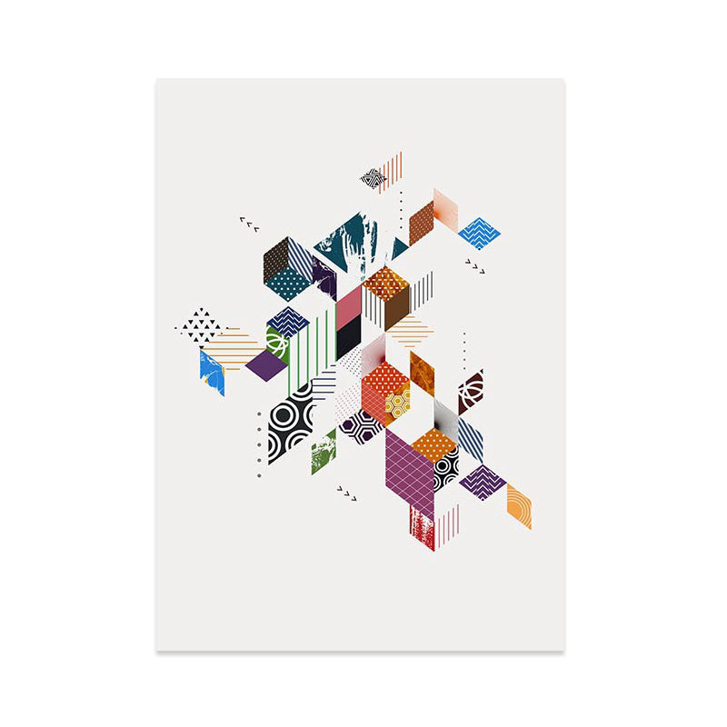 Nordic Geometry Wall Decor for Drawing Room Canvas Art in Colorful, Multiple Sizes Clearhalo 'Arts' 'Canvas Art' 1691709