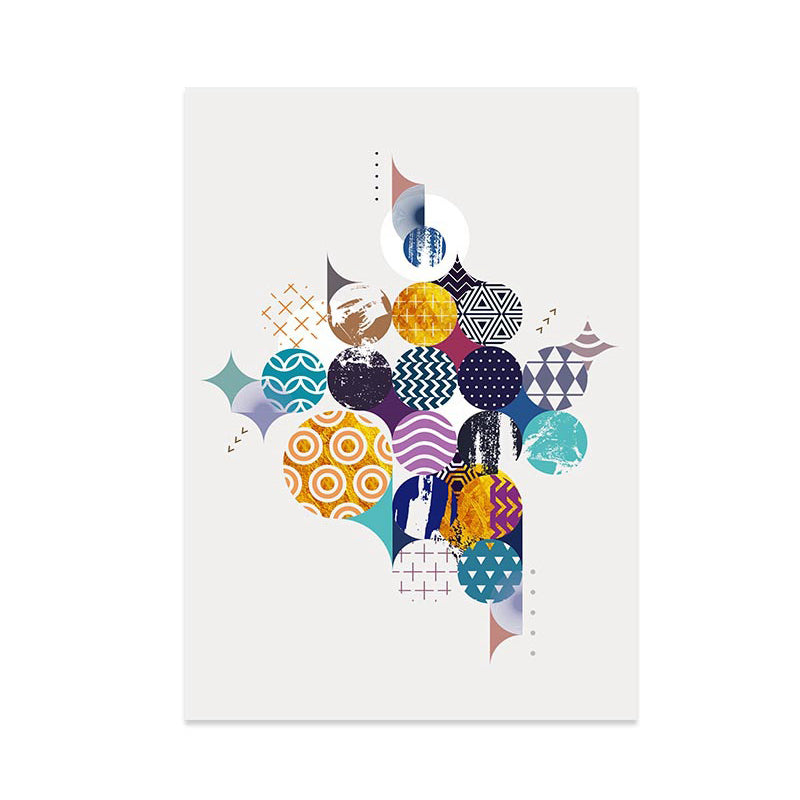 Nordic Geometry Wall Decor for Drawing Room Canvas Art in Colorful, Multiple Sizes Clearhalo 'Arts' 'Canvas Art' 1691716