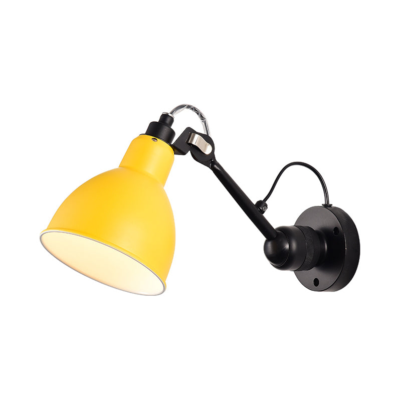 Modern Style 1 Head Wall Mounted Lamp with Metal Shade Black/White Domed Sconce Lighting for Living Room Clearhalo 'Cast Iron' 'Glass' 'Industrial' 'Modern wall lights' 'Modern' 'Tiffany' 'Traditional wall lights' 'Wall Lamps & Sconces' 'Wall Lights' Lighting' 169229