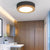 Drum Ceiling Light, Kids Flush Mount Light Fixture with Wood and Acrylic Shade for Bedroom Grey Clearhalo 'Ceiling Lights' 'Close To Ceiling Lights' 'Close to ceiling' 'Flush mount' Lighting' 169245