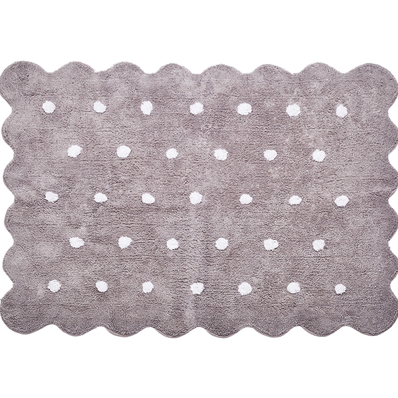 Stylish Kids Irregular Rug in Pink and Grey Polka Dots Pattern Rug Polyester Non-Slip Carpet for Children's Room Clearhalo 'Area Rug' 'Casual' 'Rugs' Rug' 1692596