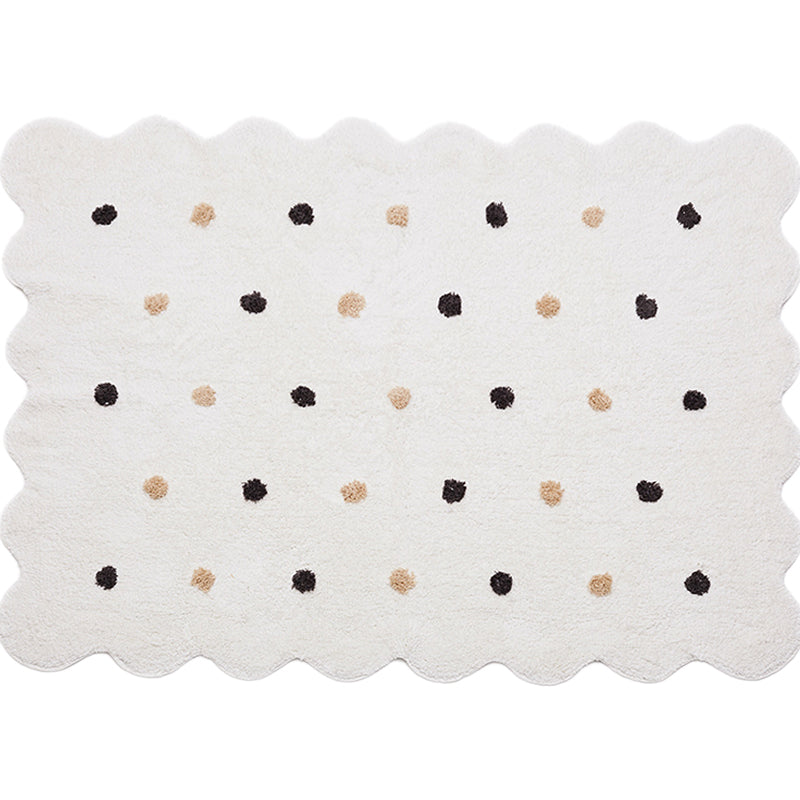 Stylish Kids Irregular Rug in Pink and Grey Polka Dots Pattern Rug Polyester Non-Slip Carpet for Children's Room Clearhalo 'Area Rug' 'Casual' 'Rugs' Rug' 1692599