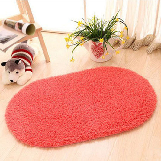 Red and Brown Bedroom Rug Casual Solid Color Area Rug Polyester Pet Friendly Washable Carpet Red Clearhalo 'Area Rug' 'Casual' 'Rugs' Rug' 1692691