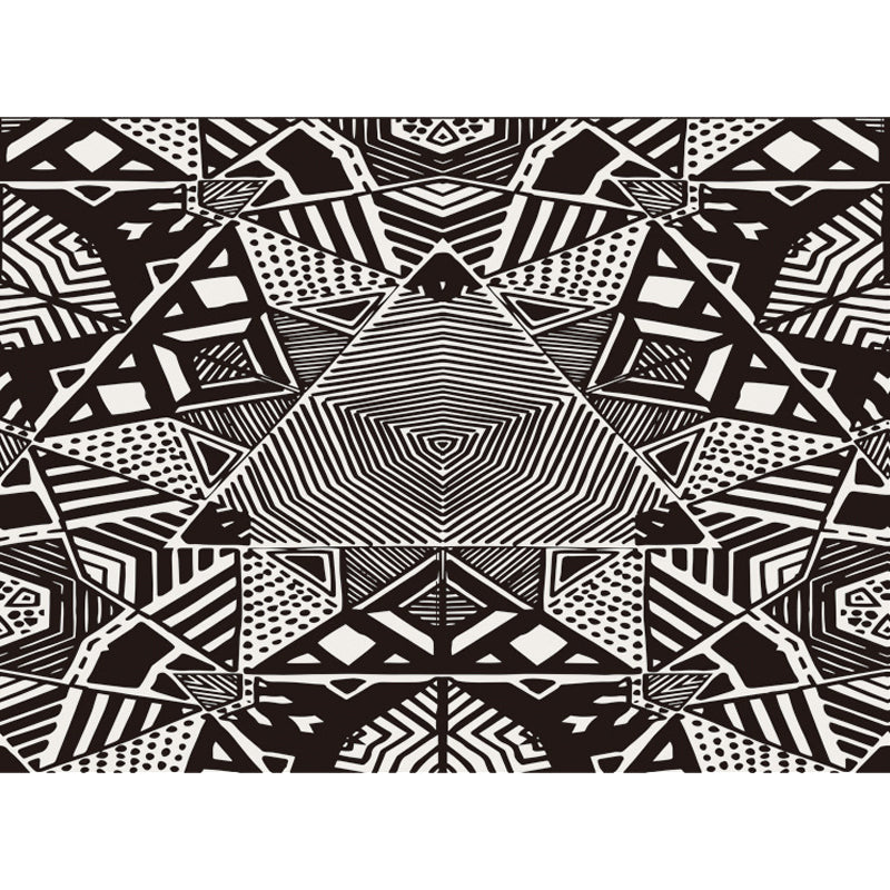 Nordic Modern Rug in Black Lines Dots Pattern Rug Polyester Machine Washable Carpet for Home Decoration Clearhalo 'Area Rug' 'Modern' 'Rugs' Rug' 1692824