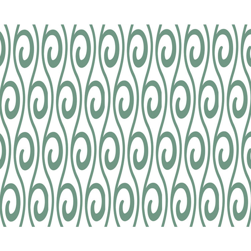 Modern Living Room Rug in White and Green Curved Line Print Rug Polyester Pet Friendly Area Rug Clearhalo 'Area Rug' 'Modern' 'Rugs' Rug' 1692832