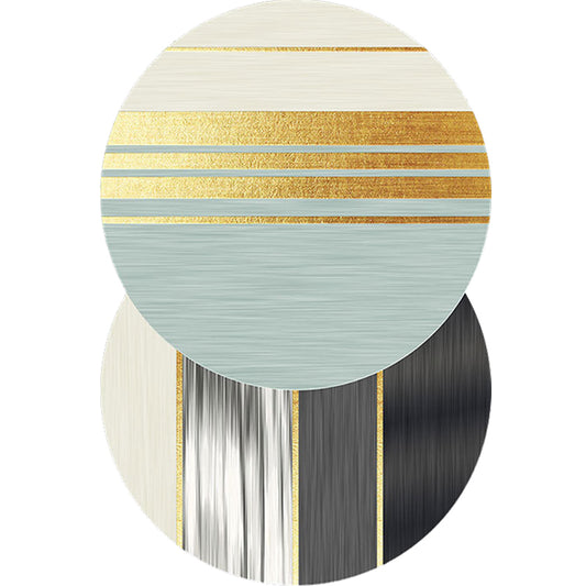 Nordic Novelty Irregular Rug in Black and Green Colorblock Pattern Rug Polyester Washable Carpet for Home Decoration