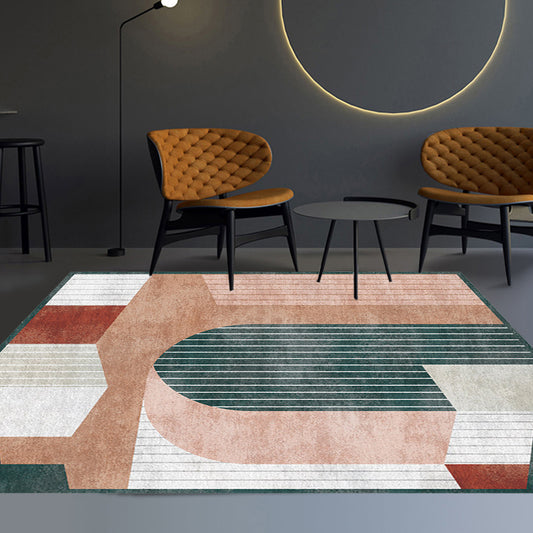 Scandinavian Novelty Irregular Rug Colorful Colorblock Stripe Pattern Rug Polyester Pet Friendly Carpet for Home Decor Clearhalo 'Area Rug' 'Rug' 1692853