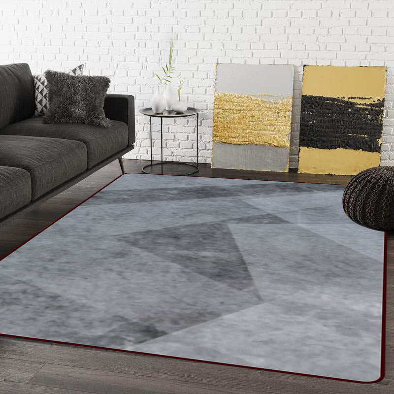 Modern Living Room Rug in Grey Abstract Irregular Shape Print Rug Polyester Stain-Resistant Area Rug Clearhalo 'Area Rug' 'Modern' 'Rugs' Rug' 1693110